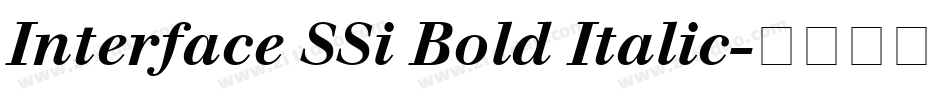 Interface SSi Bold Italic字体转换